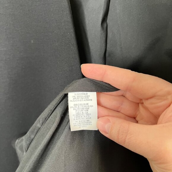 Theory Womens Black Idra Pryor Open Front Business Blazer Jacket Size 4 - Picture 5 of 10